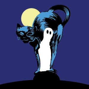 Halloween Cat and Ghost - Strange Uncle