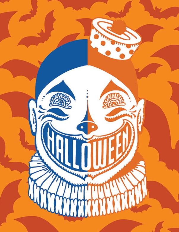 Halloween Clown with Bats - Strange Uncle