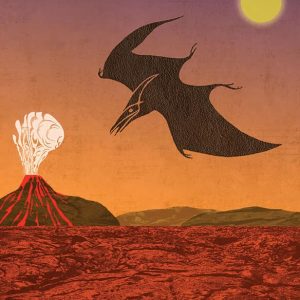 Pterodactyl over Volcano - Strange Uncle